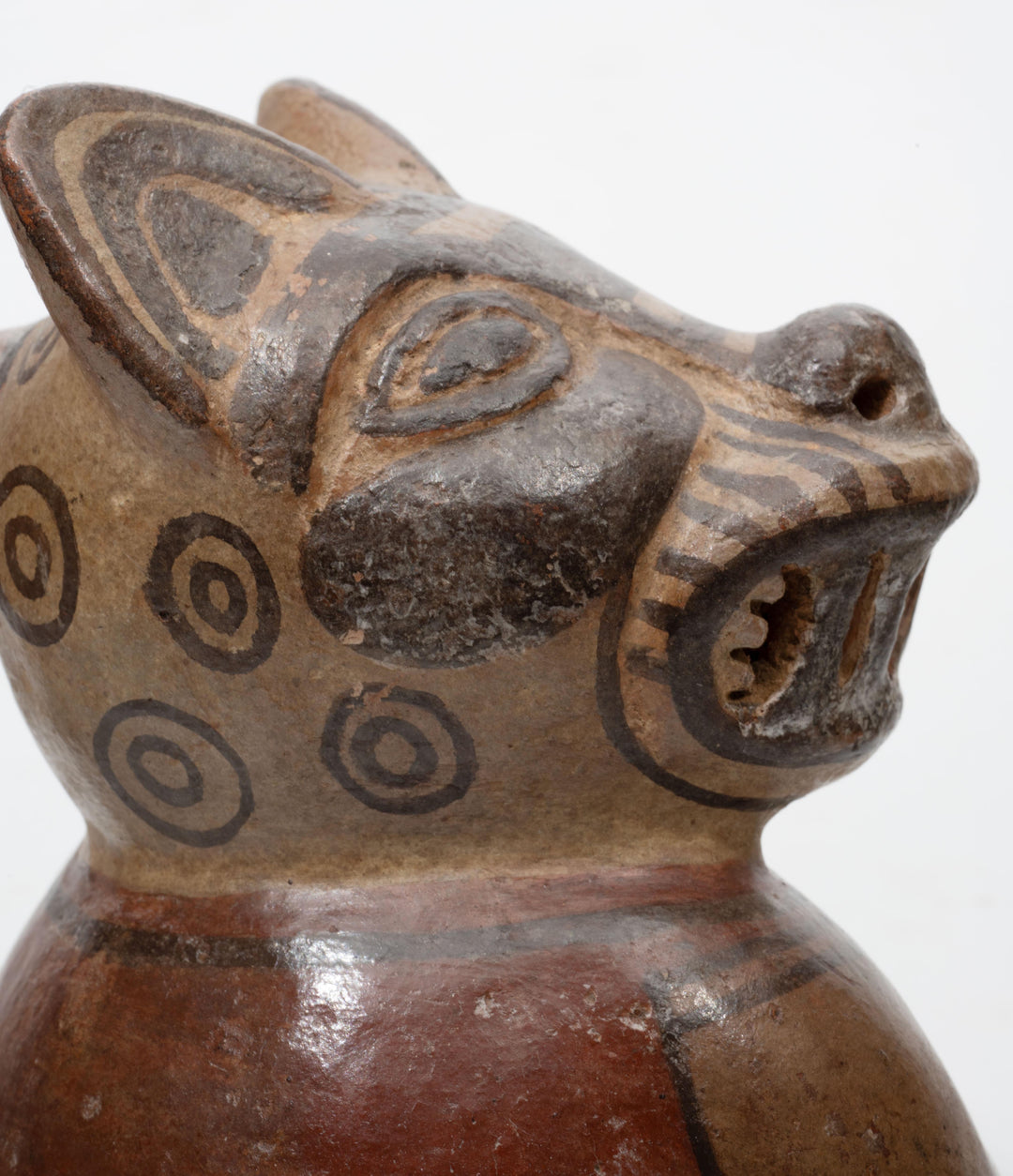 Huari Pottery Jaguar/Puma Stirrup Vessel