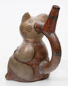 Huari Pottery Jaguar/Puma Stirrup Vessel