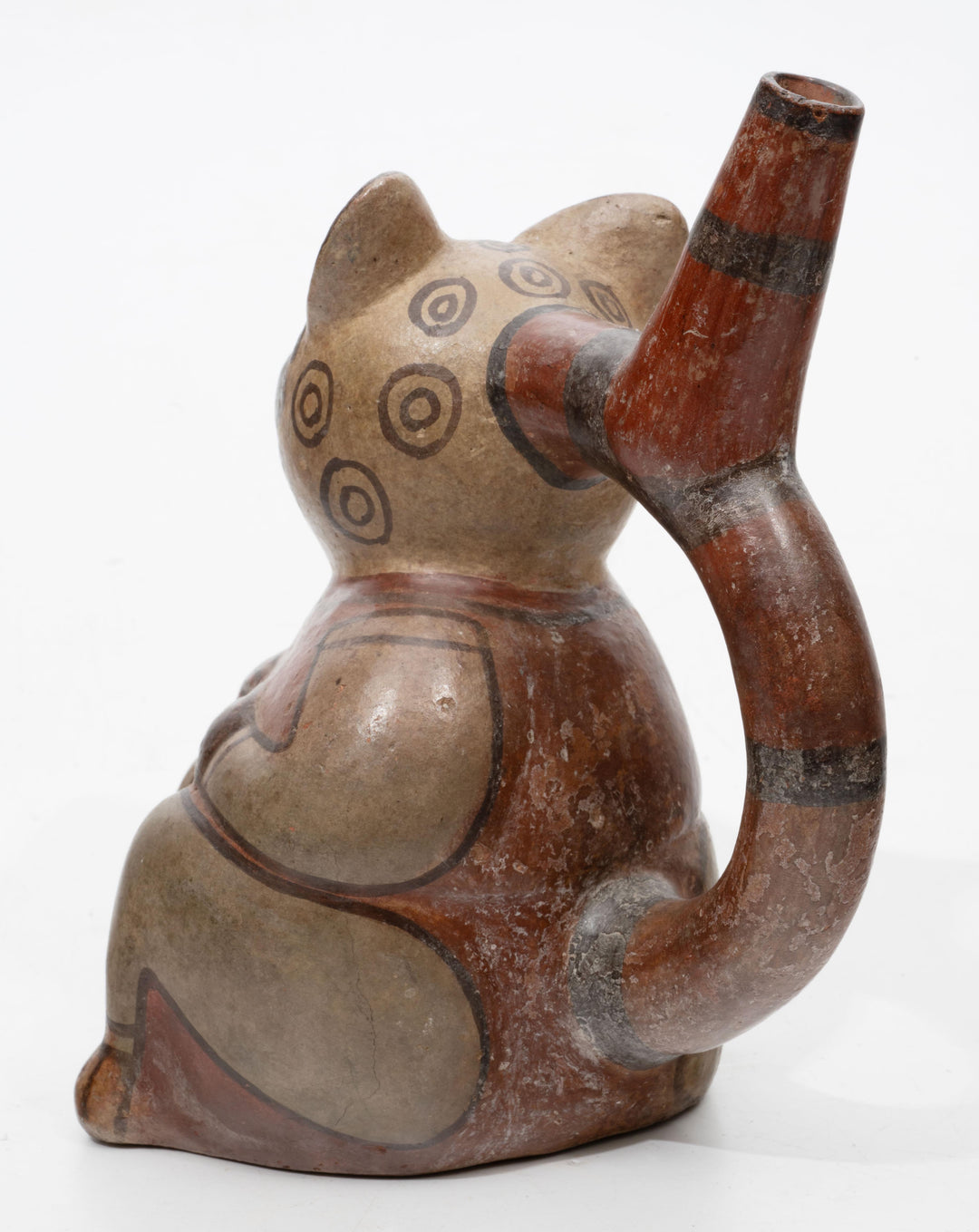 Huari Pottery Jaguar/Puma Stirrup Vessel