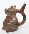 Huari Pottery Jaguar/Puma Stirrup Vessel