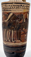 Attic Black-figure Pottery Lekythos with Quadriga Chariot