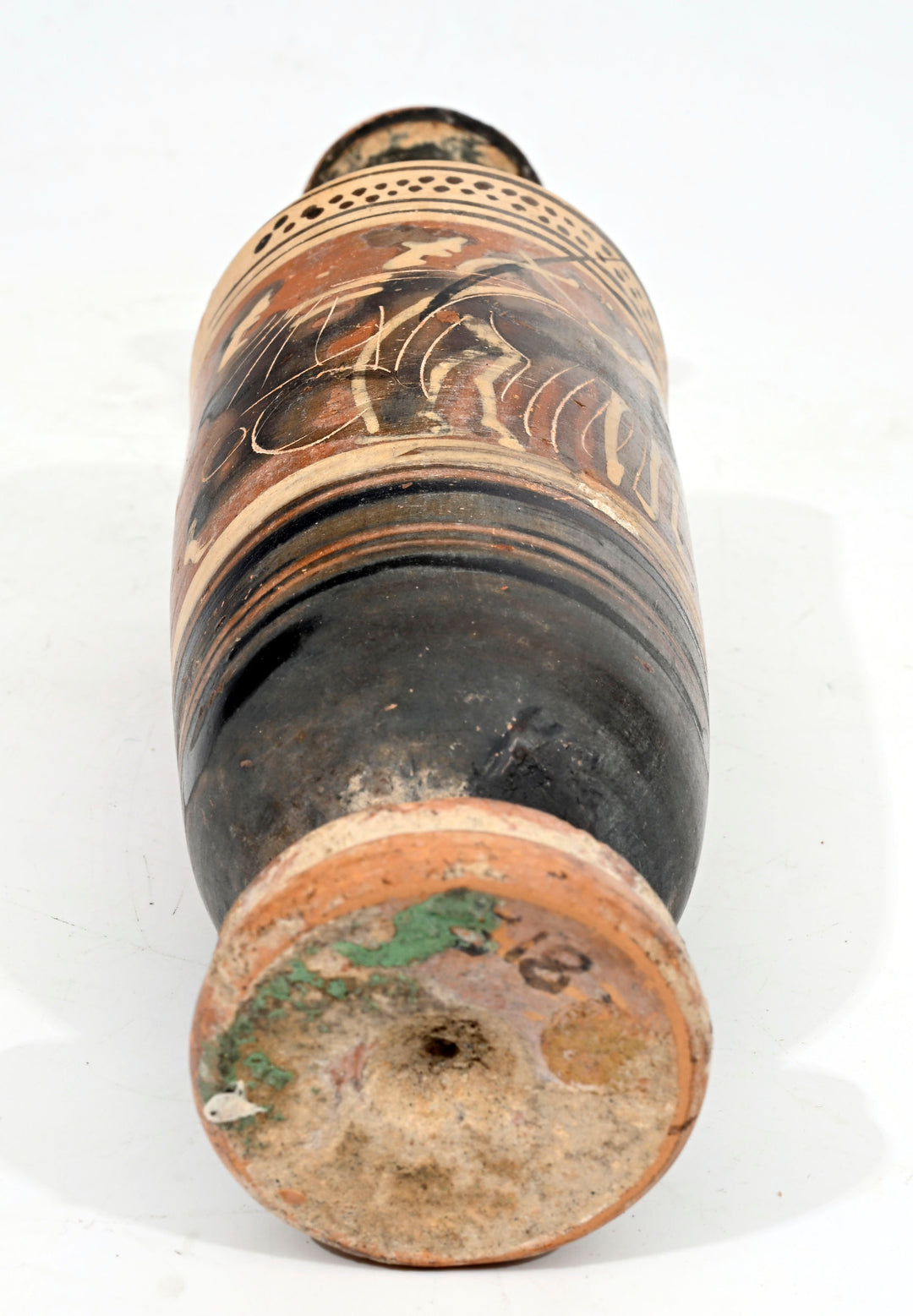 Attic Black-figure Pottery Lekythos with Quadriga Chariot