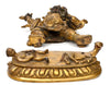 Sino Tibetan Gilt Bronze Vaishravana (Kubera)