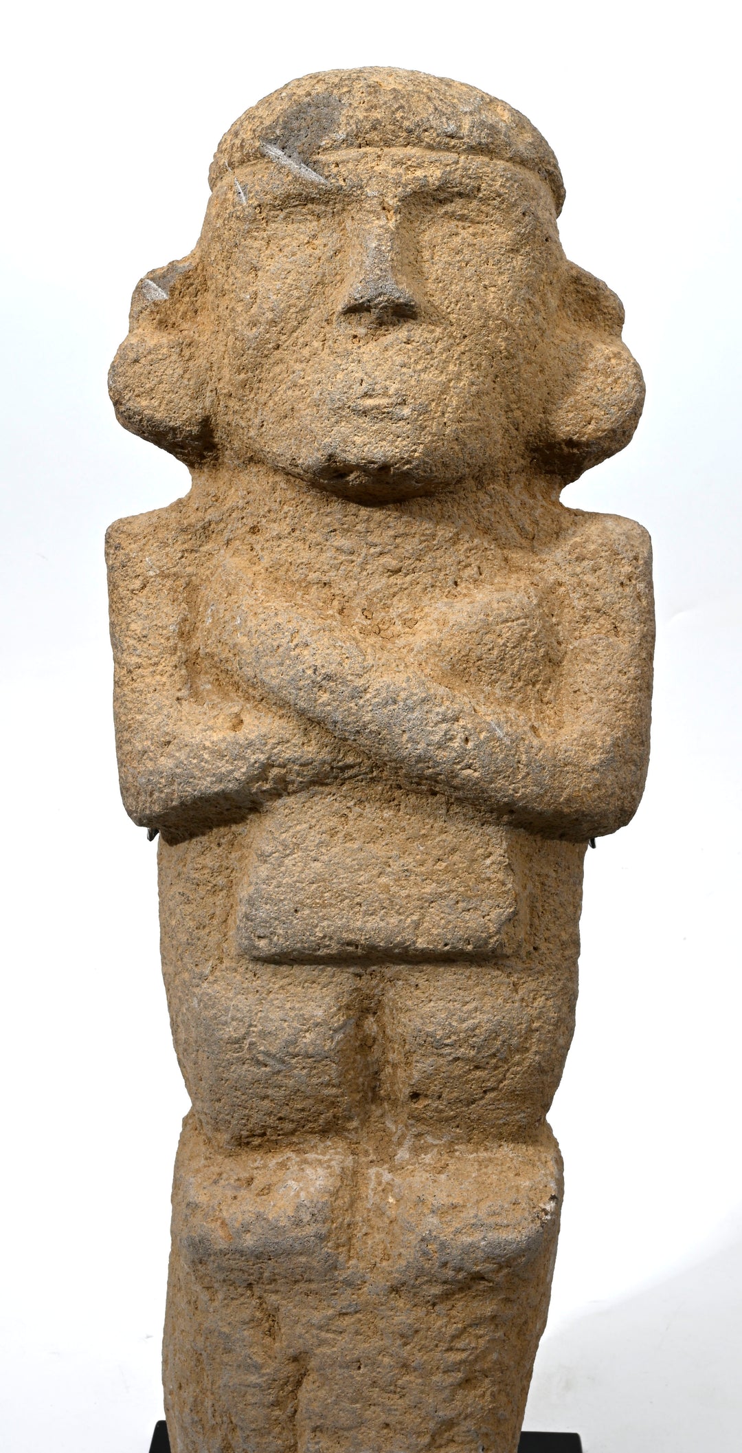 Pre Columbian Huastec Large Stone Figural Stele