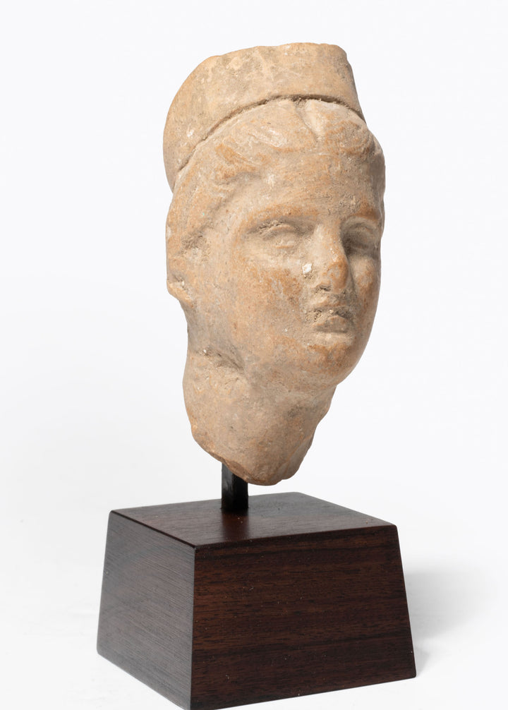 Greek Terracotta Tanagra Female Head