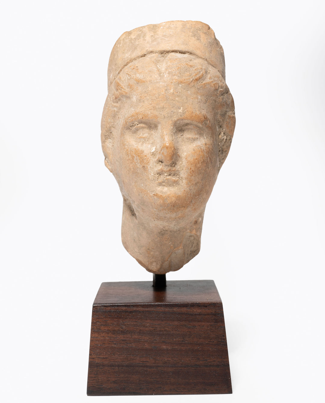 Greek Terracotta Tanagra Female Head