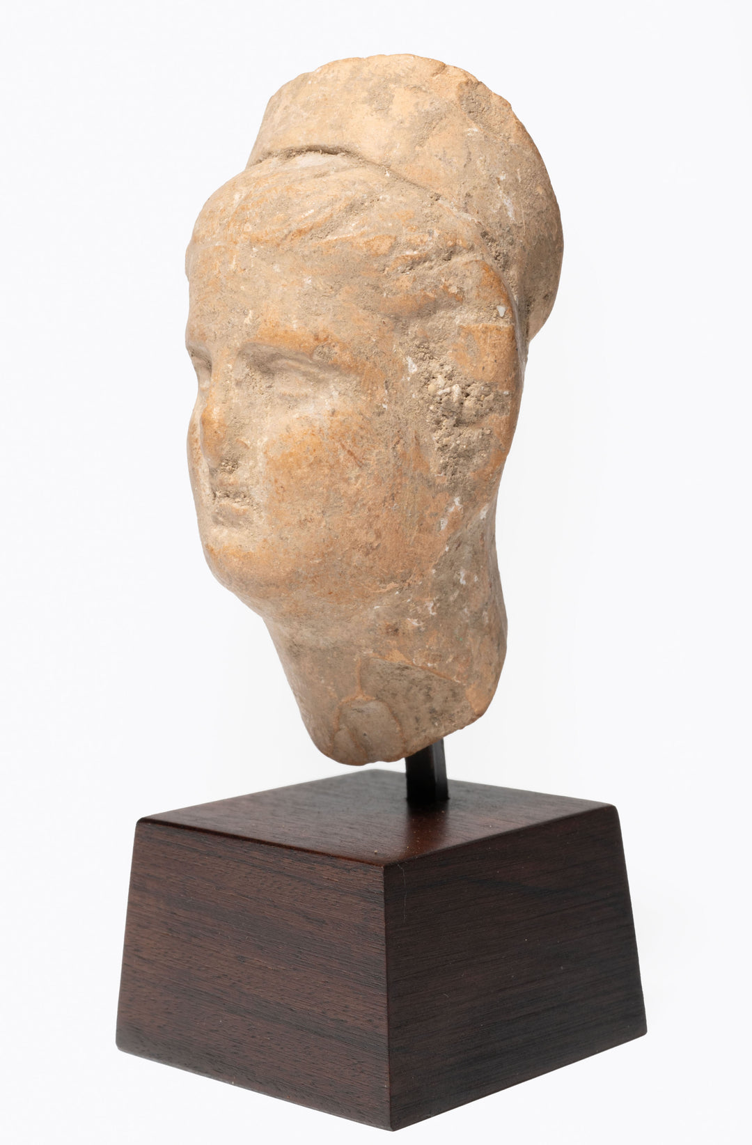 Greek Terracotta Tanagra Female Head