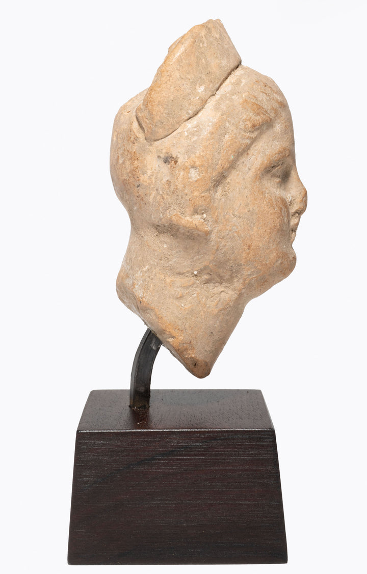 Greek Terracotta Tanagra Female Head