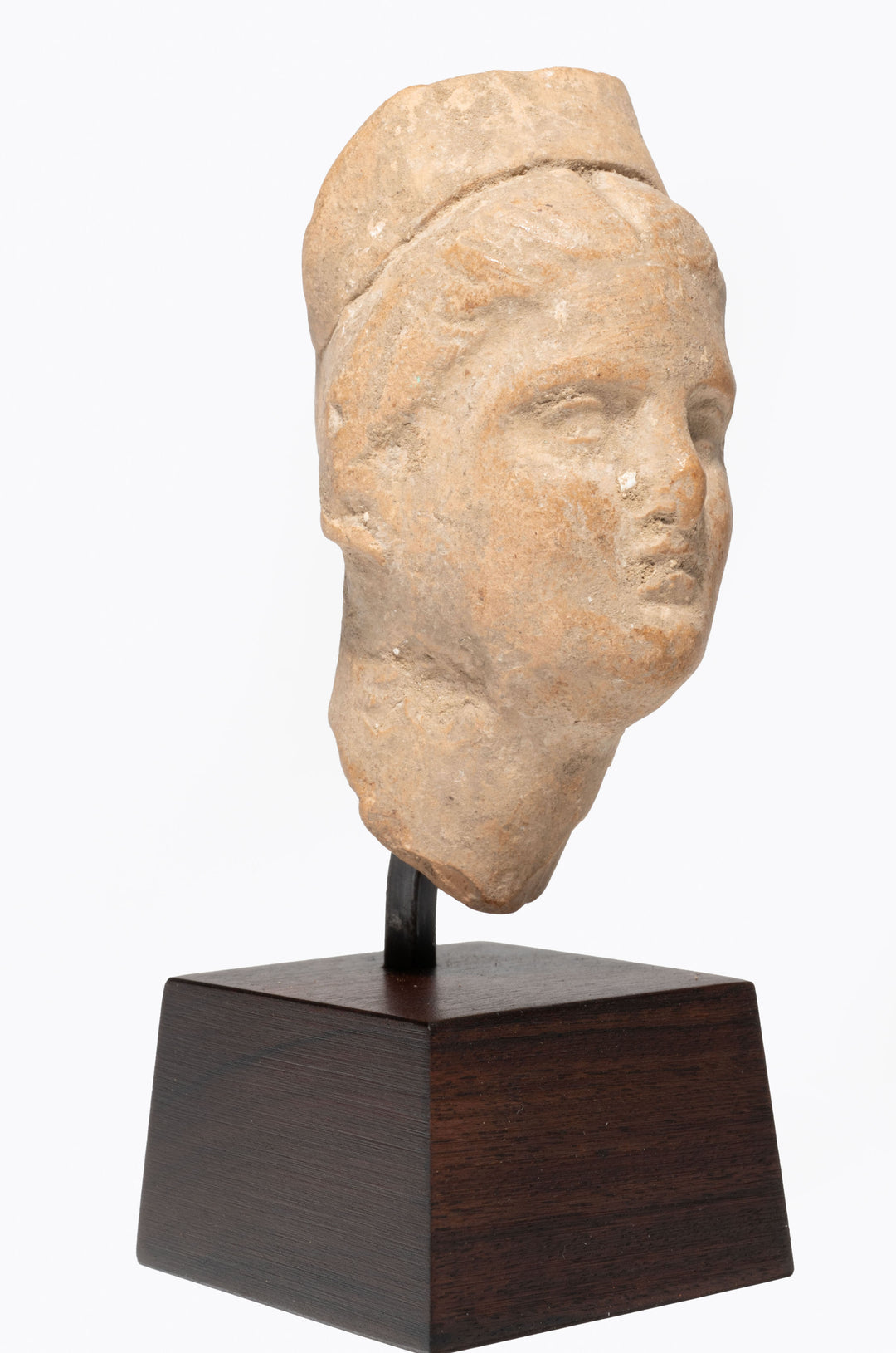 Greek Terracotta Tanagra Female Head