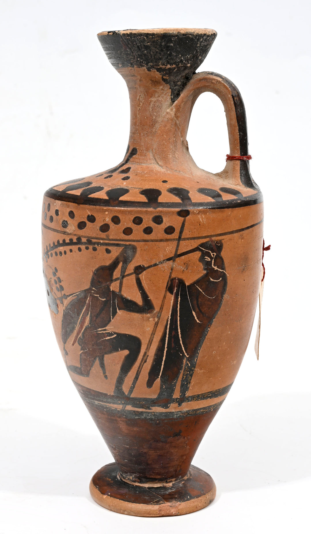 Attic Black Figure Lekythos with Athena in Combat