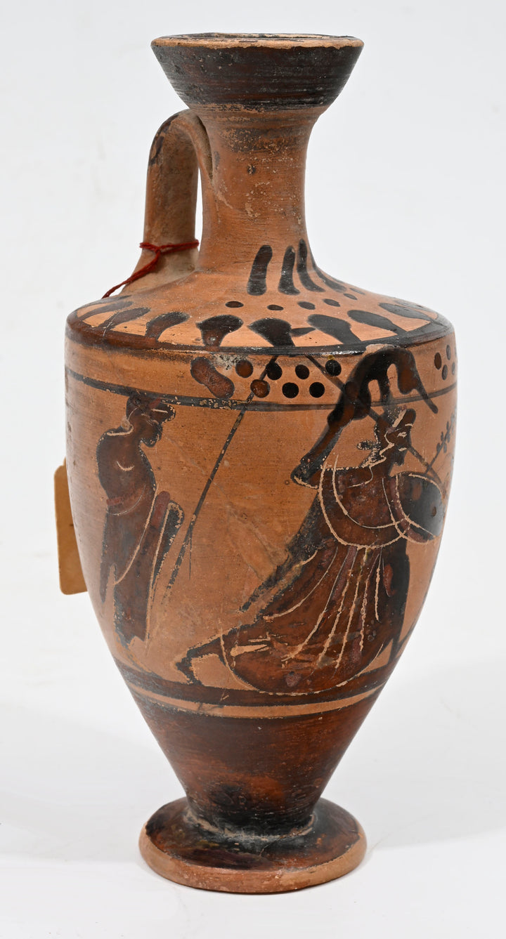 Attic Black Figure Lekythos with Athena in Combat