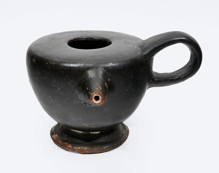 Attic Black Glaze Pottery Baby Feeder Guttos