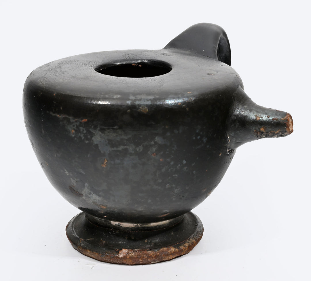 Attic Black Glaze Pottery Baby Feeder Guttos