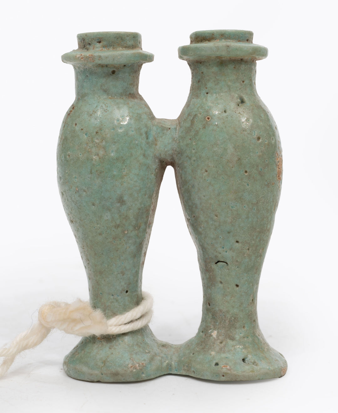 Egyptian Turquouse Faience Amuletic Double Kohl Container