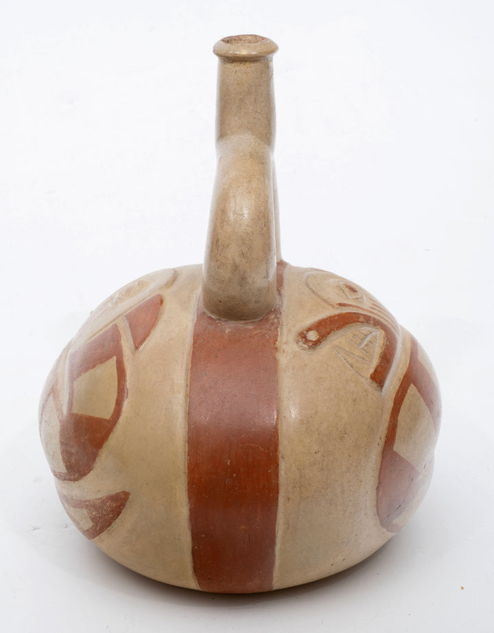 Moche Stirrup-Spout Vessel with Slithering Serpent