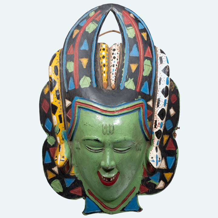 Guro Wood Polychrome Painted Zamble (Zamblé) Mask