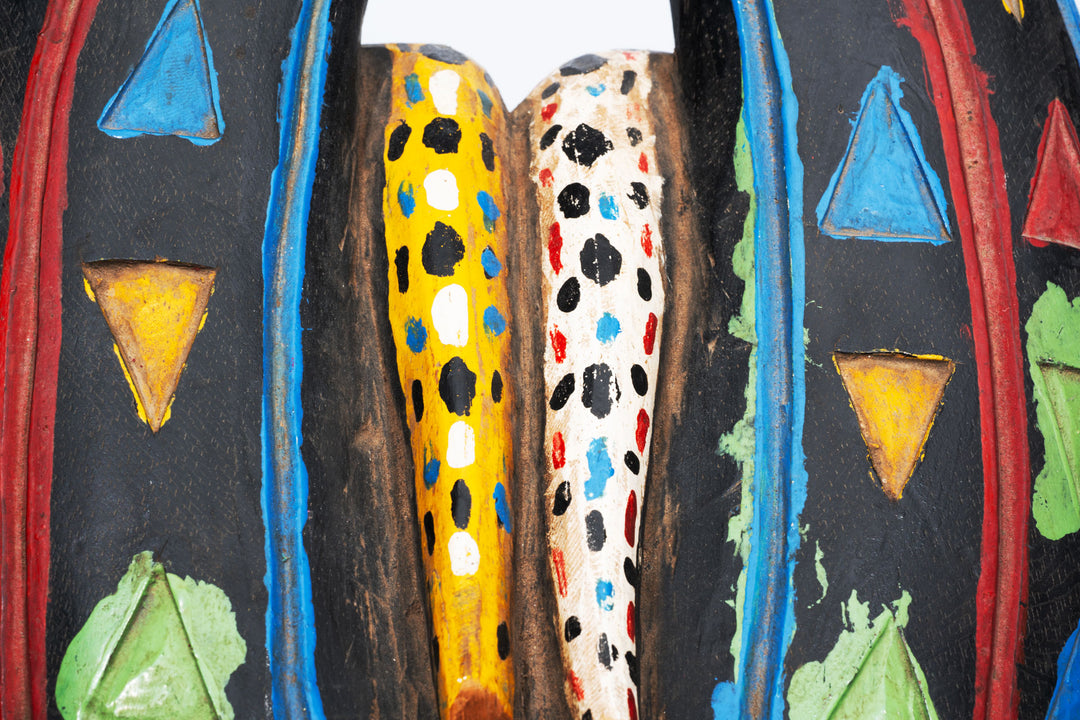 Guro Wood Polychrome Painted Zamble (Zamblé) Mask