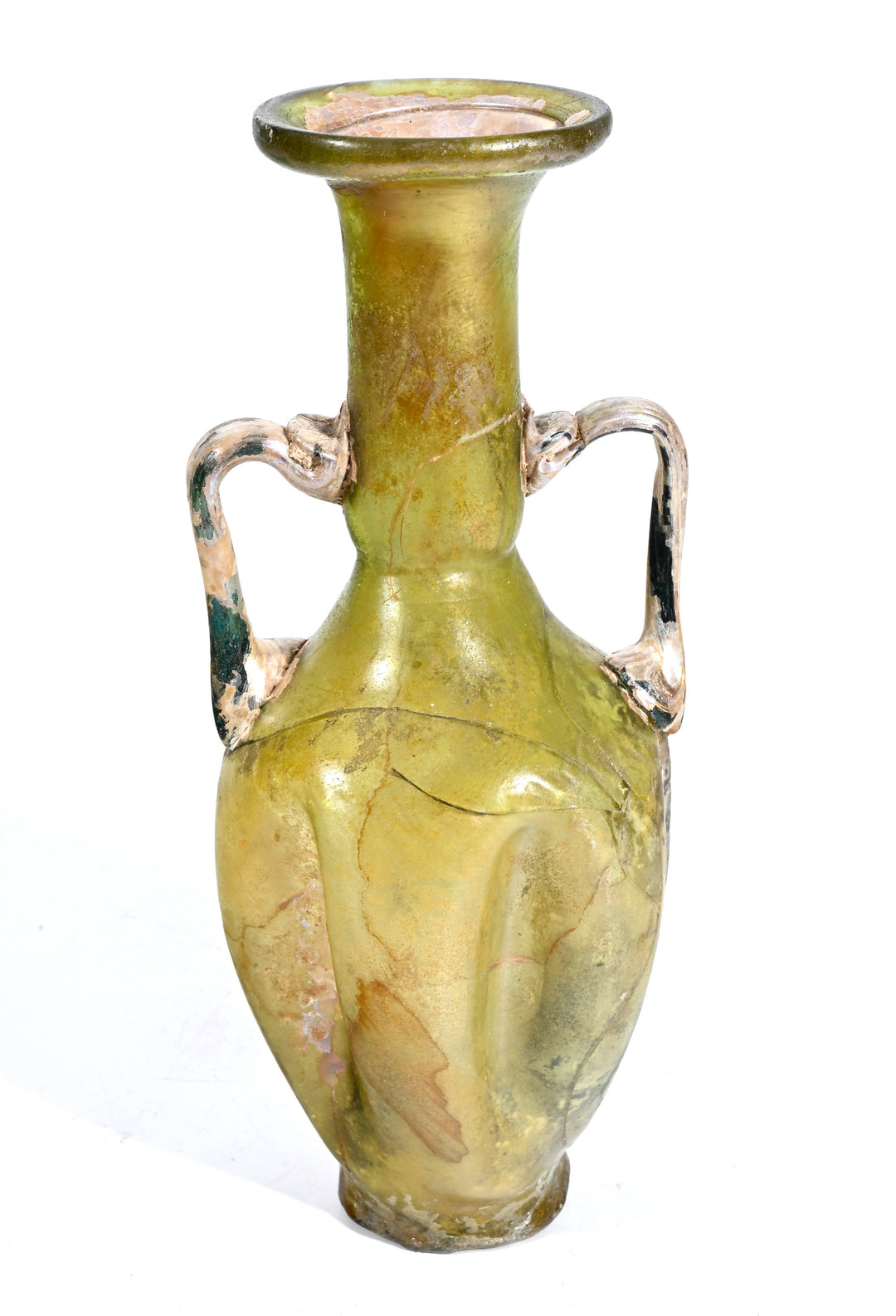 Roman green Glass Amphoriskos