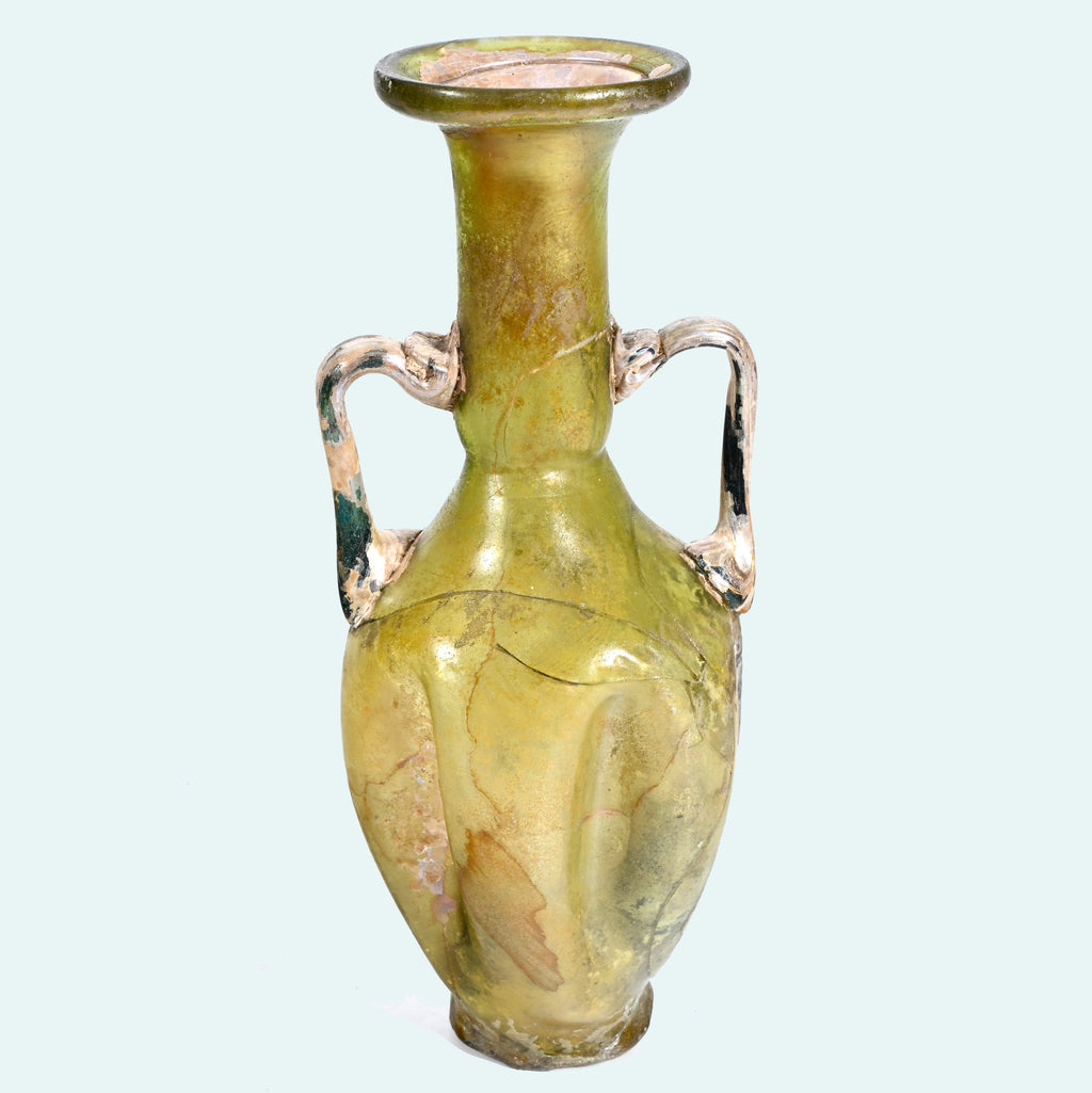 Roman green Glass Amphoriskos