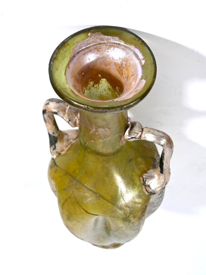 Roman green Glass Amphoriskos