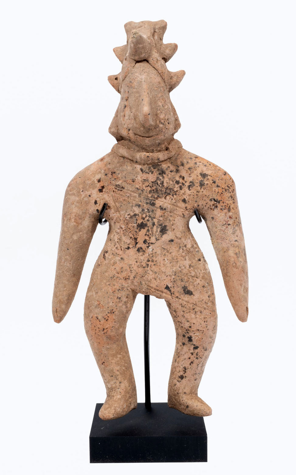 Colima Standing Male Figure with Horned Headdress