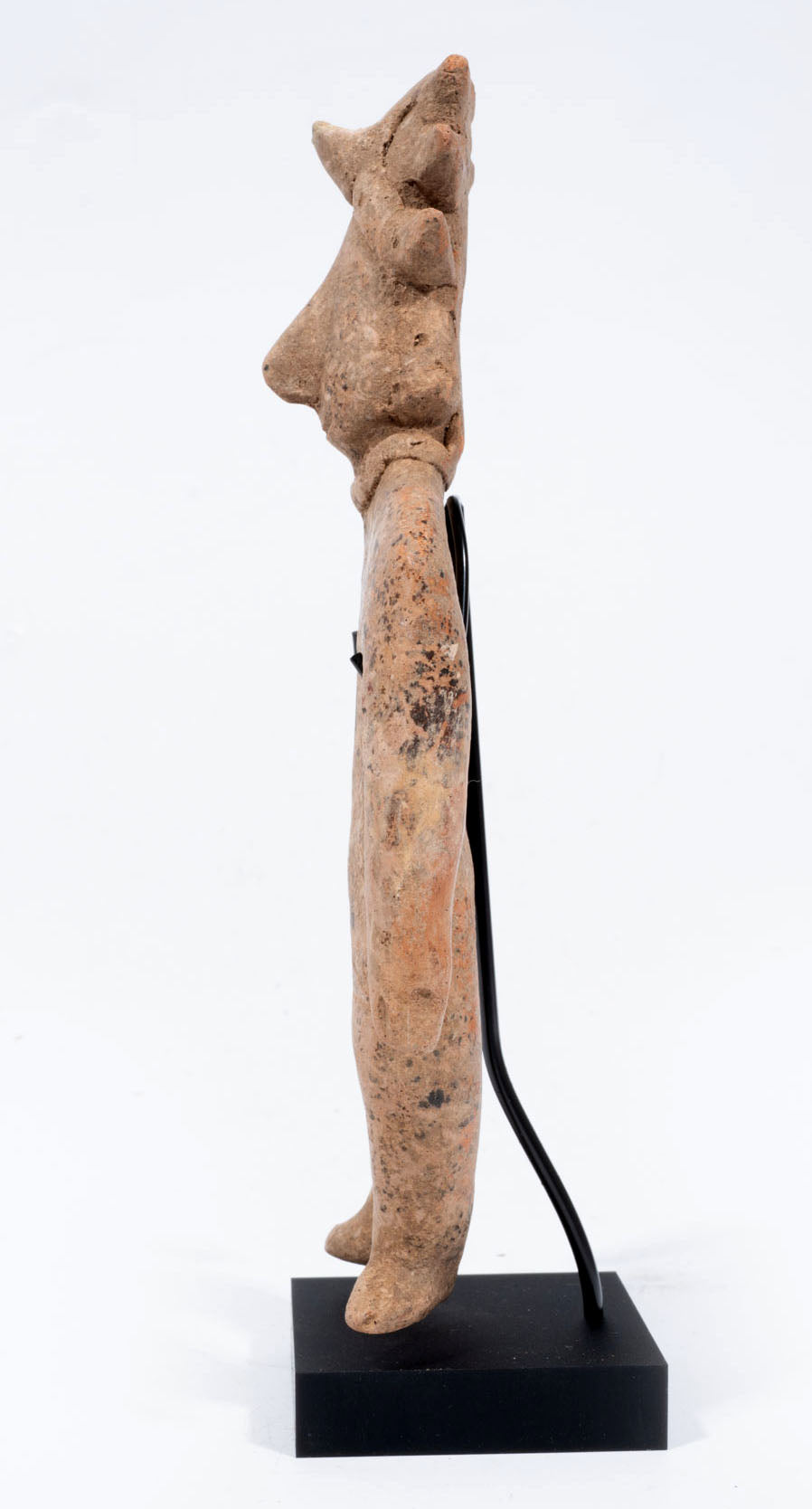 Colima Standing Male Figure with Horned Headdress