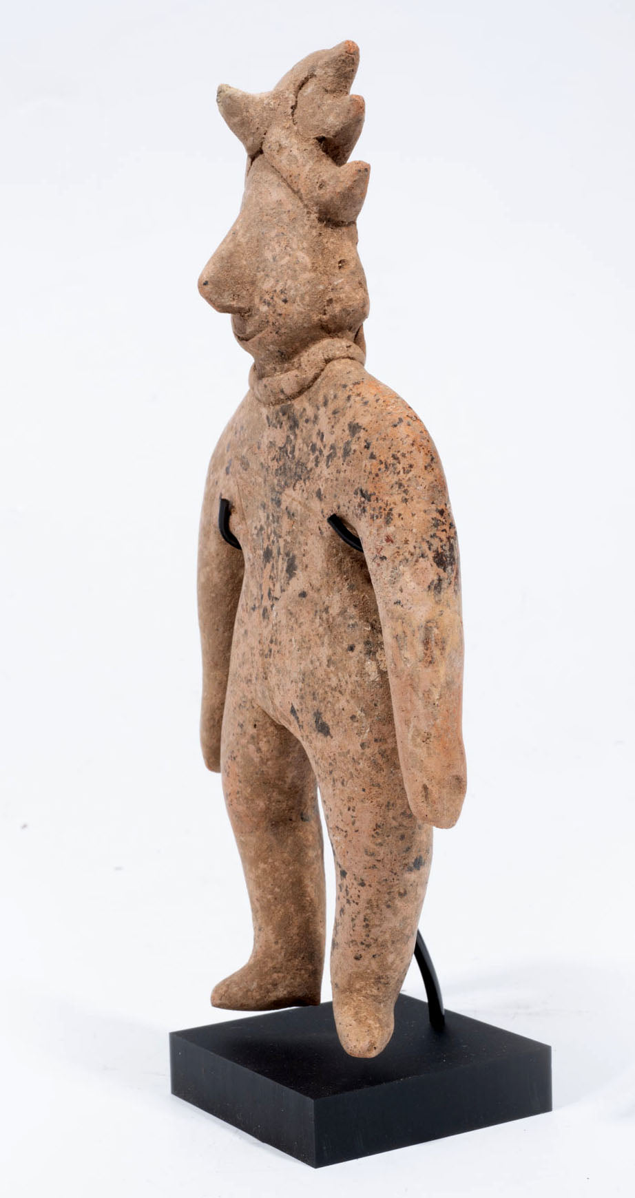 Colima Standing Male Figure with Horned Headdress