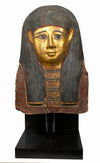 Egyptian Polychrome Gilt Cartonnage Mask