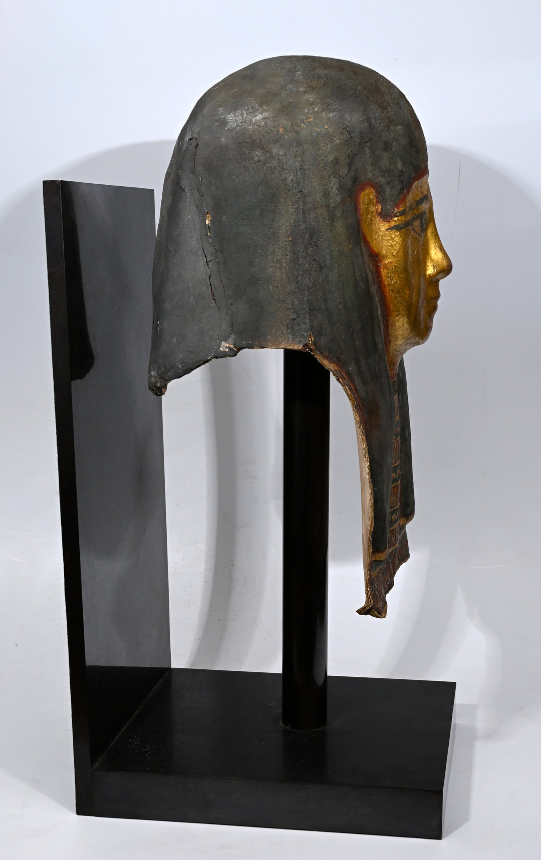 Egyptian Polychrome Gilt Cartonnage Mask