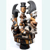 African Igbo / Cross River Large Polychrome Crest with Snakes and Colonial Figure