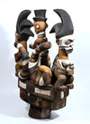 African Igbo / Cross River Large Polychrome Crest with Snakes and Colonial Figure