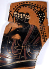 Attic Black-Figure Kyathos Fragment with Symposiast