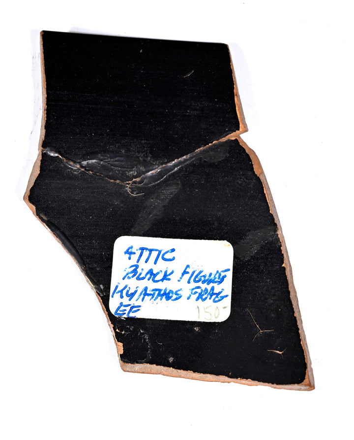 Attic Black-Figure Kyathos Fragment with Symposiast