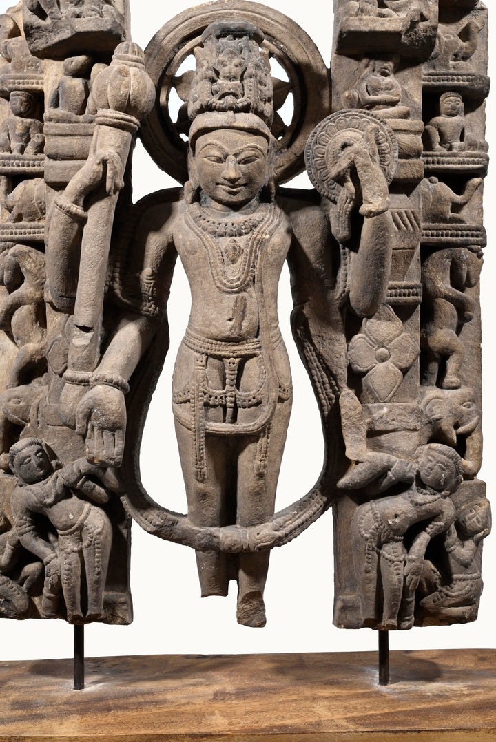 Indian Sandstone Stele of Vishnu