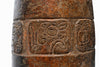 Maya Tall Brownware Incised Mythological Cylinder Vessel