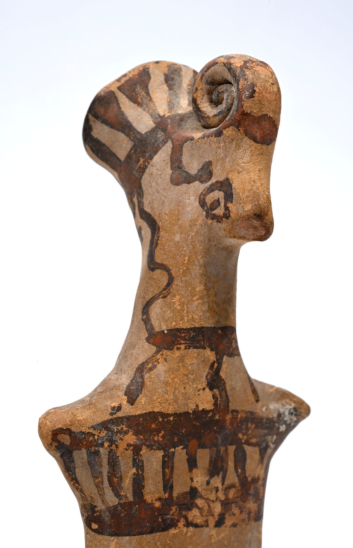 Greek Boeotian Terracotta Papades Plank Idol
