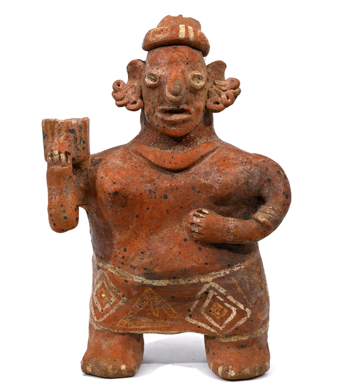 Fine Pre Columbian Nayarit Standing Female Offering Bearer