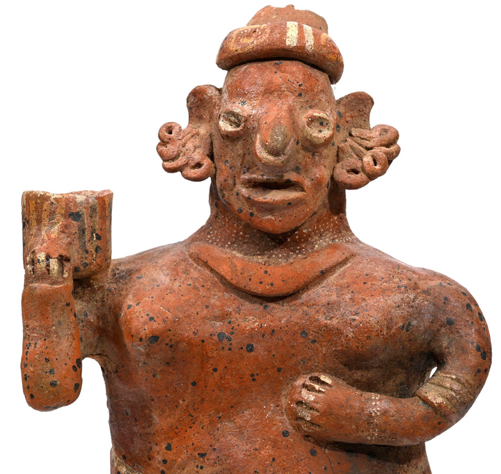 Fine Pre Columbian Nayarit Standing Female Offering Bearer