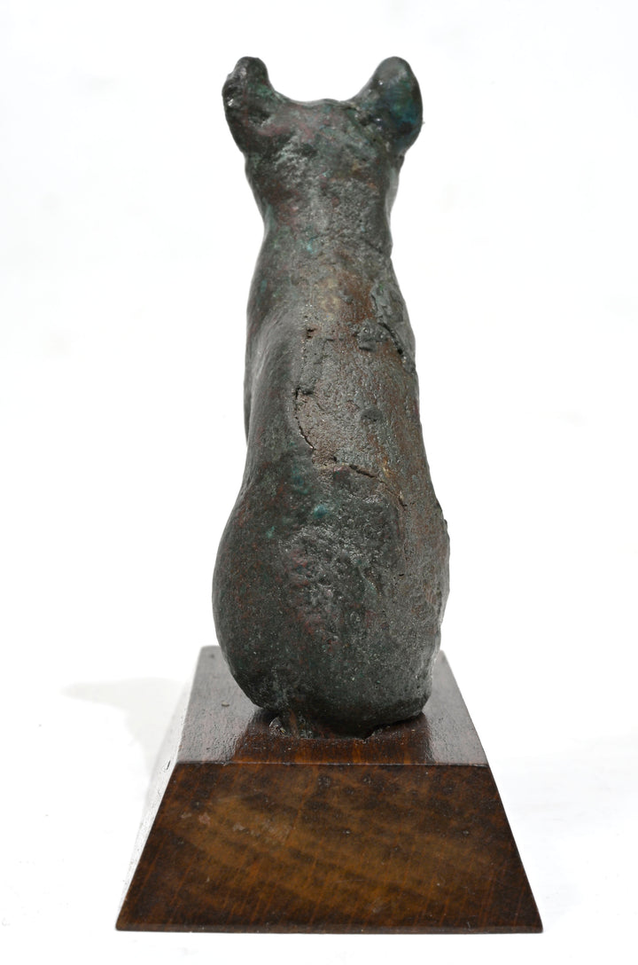 Egyptian Bronze Seated Cat