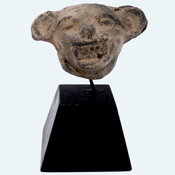 Pre-Columbian Pottery Jaguar Head