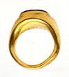 Ancient Carnelian Intaglio of Winged Victory (Victoria/Nike) Set in a 22K Gold Ring