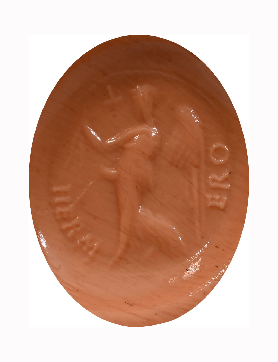 Ancient Carnelian Intaglio of Winged Victory (Victoria/Nike) Set in a 22K Gold Ring