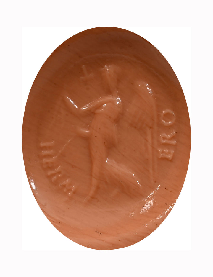 Ancient Carnelian Intaglio of Winged Victory (Victoria/Nike) Set in a 22K Gold Ring