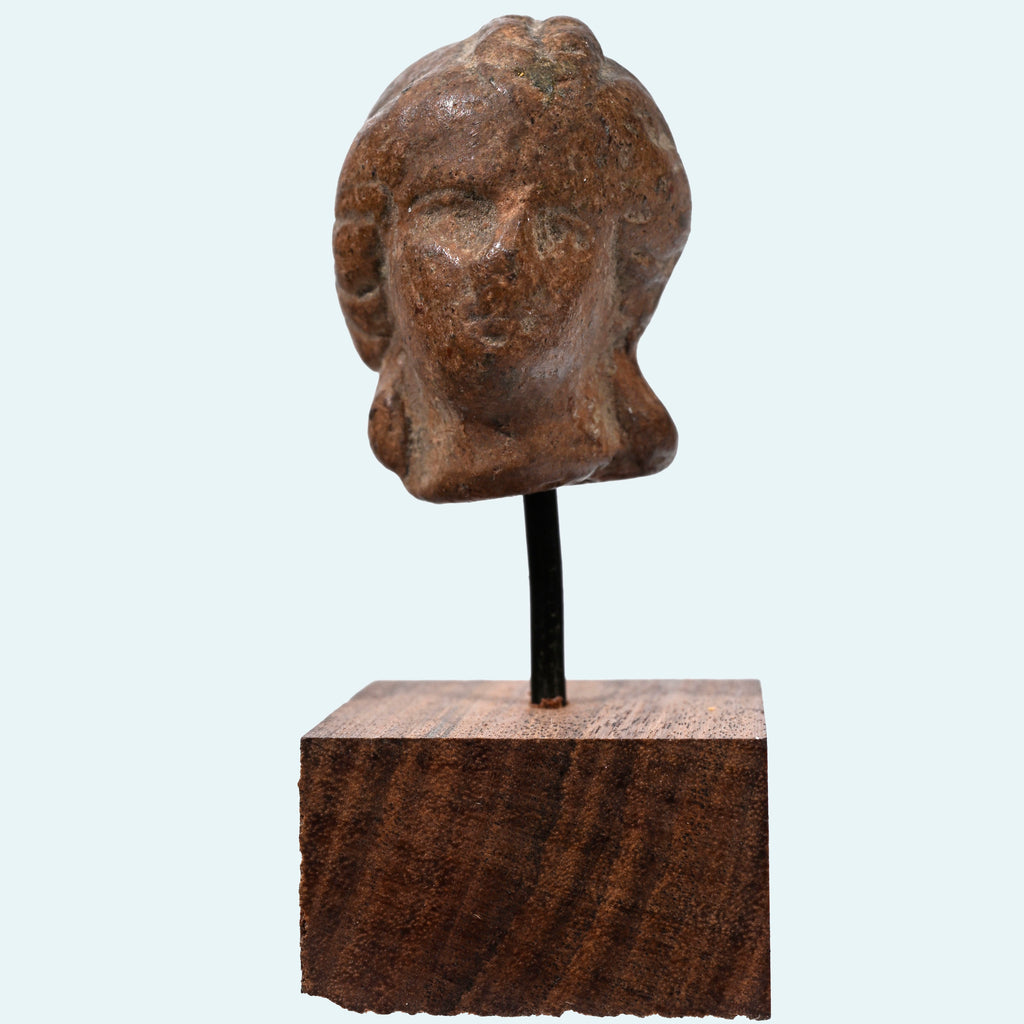 Greek Terracotta Tanagra Female Head