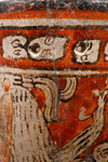 Mayan Polychrome Pottery Cylinder Vessel with Supernatural Dog
