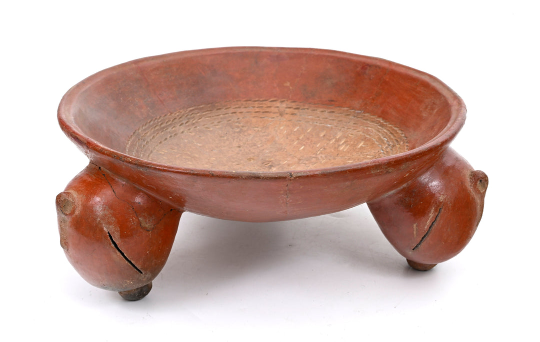 Chupícuaro Red and Tan Mammiform Tripod Bowl