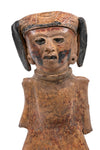 Veracruz El Faisan Pottery Whistle Rattle Standing Female