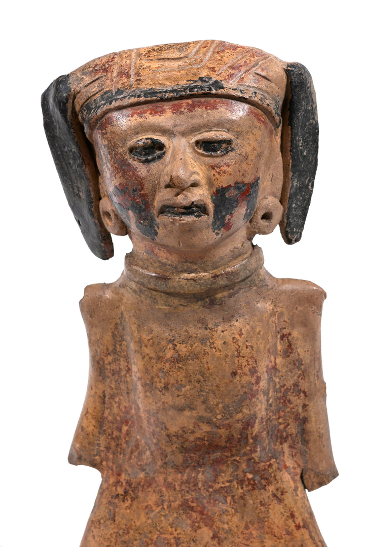 Veracruz El Faisan Pottery Whistle Rattle Standing Female