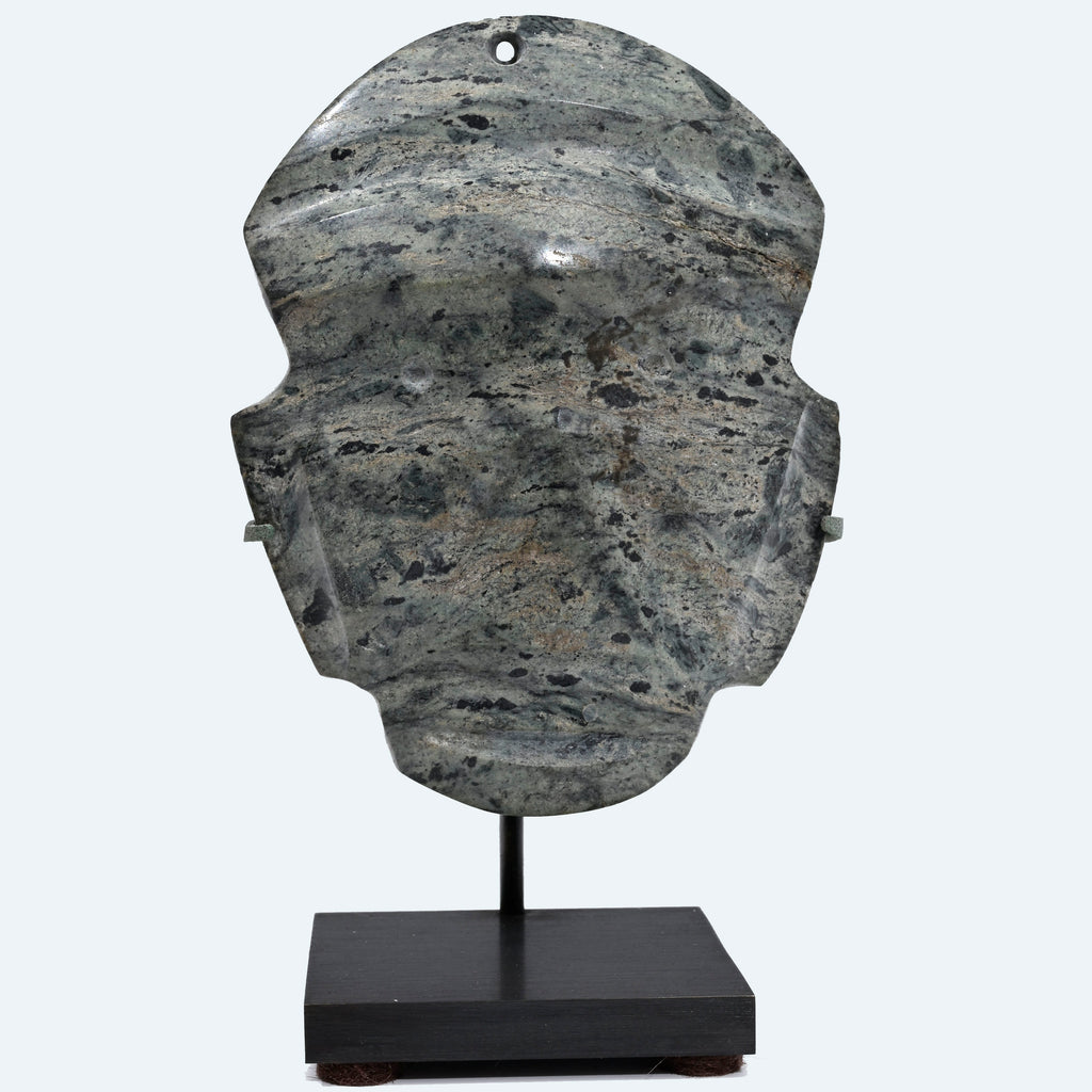 Pre-Columbian Mezcala Guerrero Serpentine Stone Masket