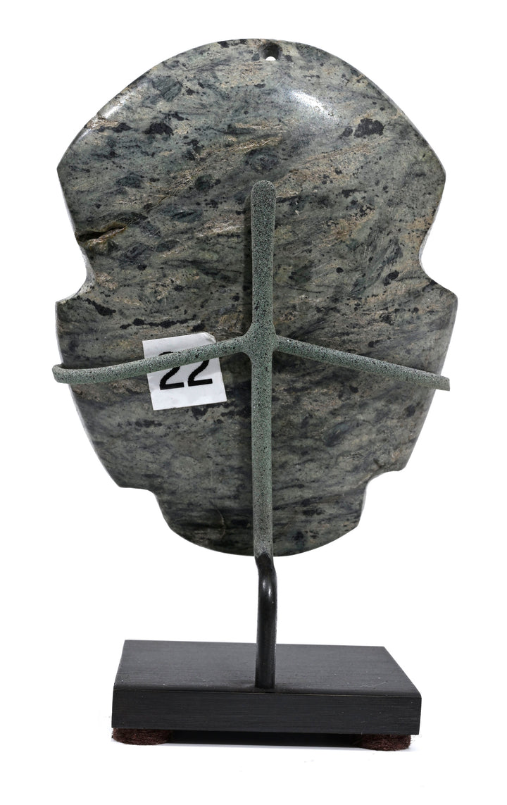 Pre-Columbian Mezcala Guerrero Serpentine Stone Masket